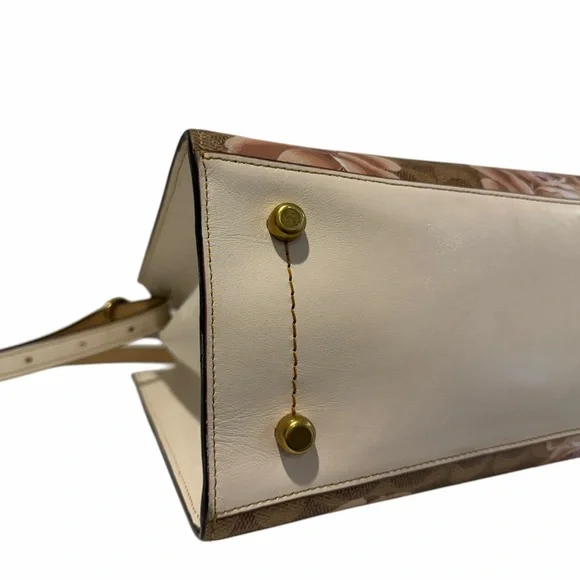 🌿 Coach Charlie Carryall Signature Rose Print Satchel 🌿 - Picture 4 of 12